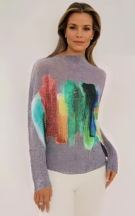 Vanite Paint Brush Stroke Top