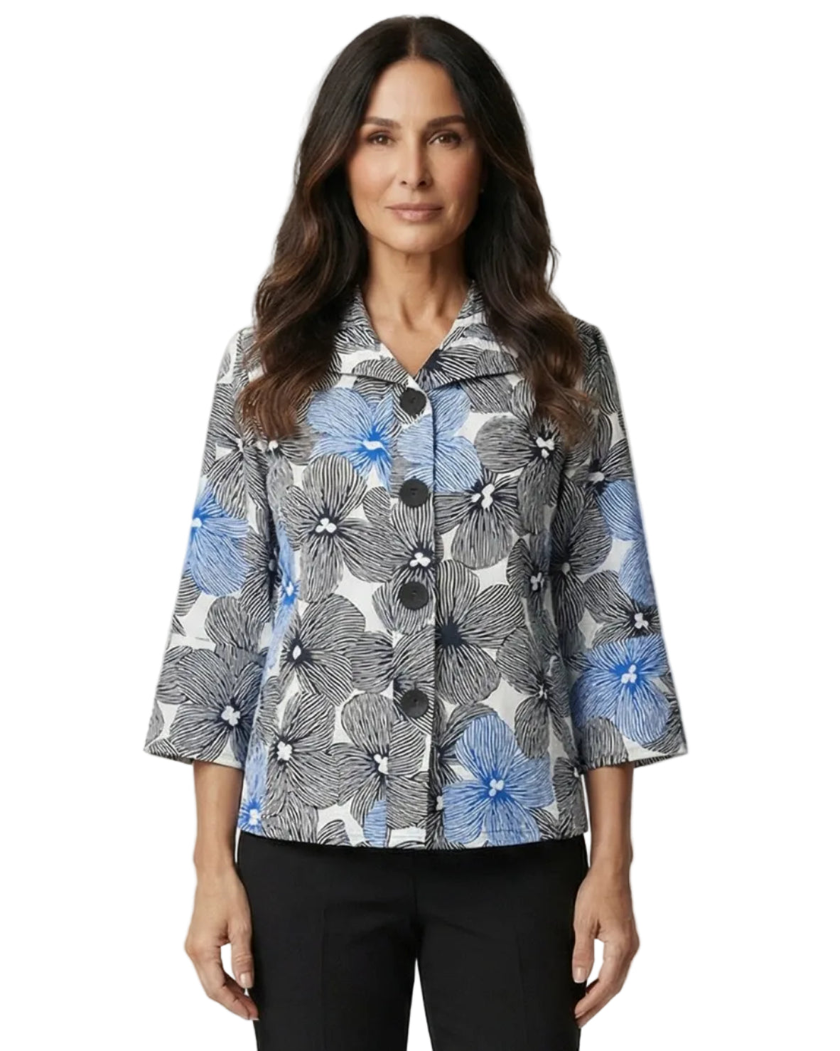 Damee Floral Pen Art Jacket