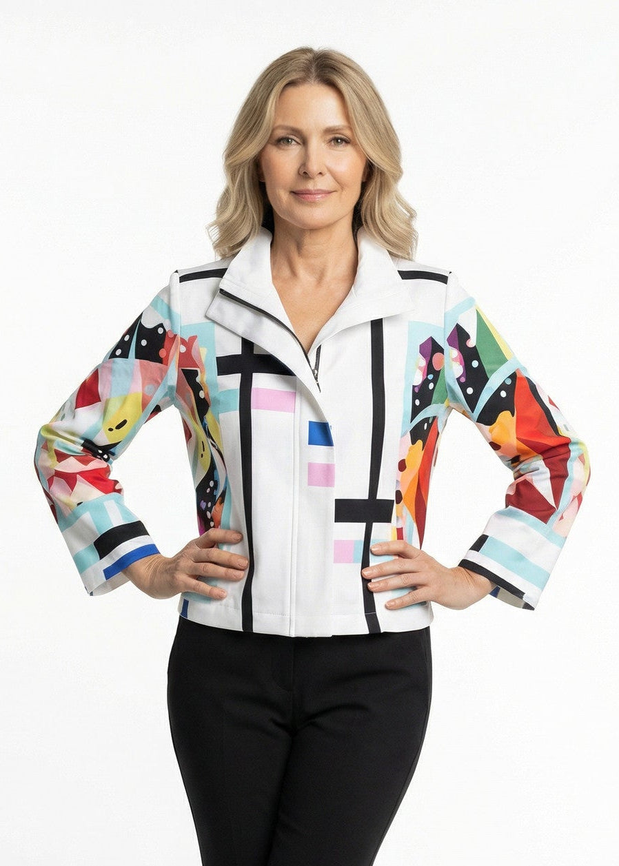 Damee Framed Art Biker Jacket