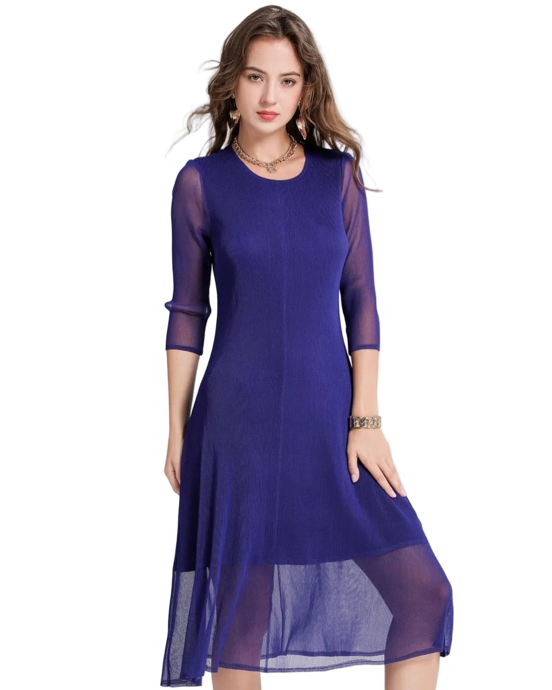 Vanite Long Sleeve Fitted Dress