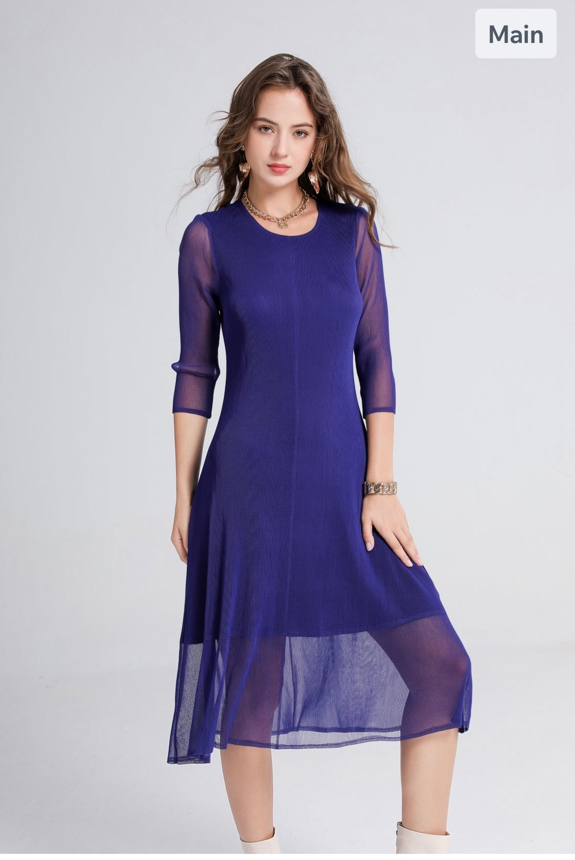 Vanite Long Sleeve Fitted Dress