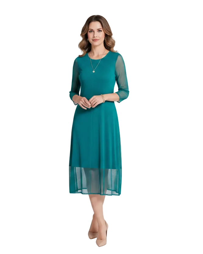 Vanite Long Sleeve Fitted Dress