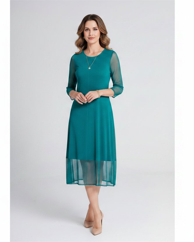Vanite Long Sleeve Fitted Dress