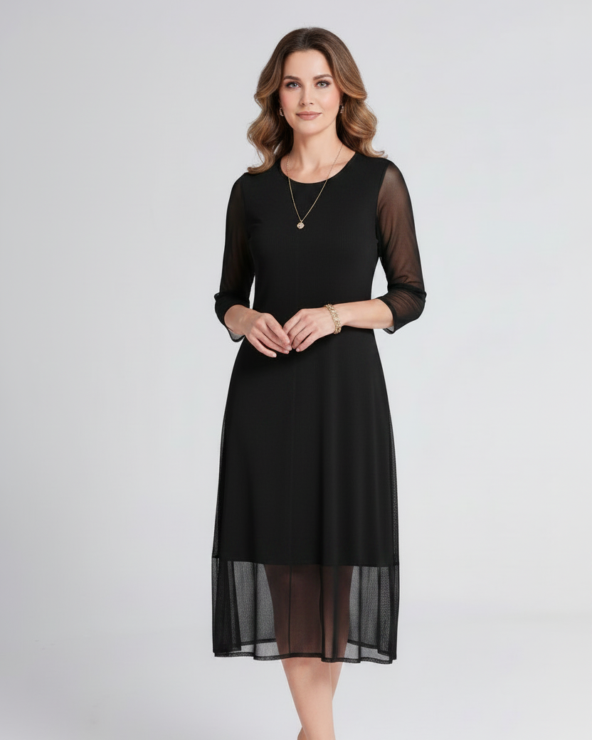 Vanite Long Sleeve Fitted Dress