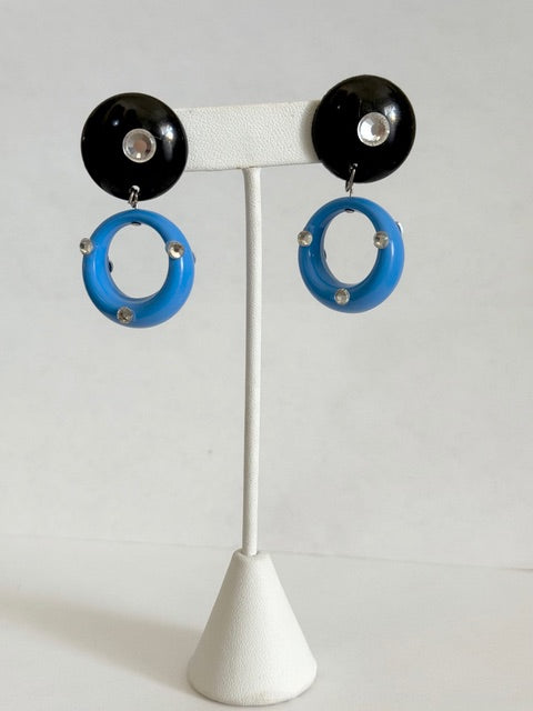 Jeff Lieb Multi Colored Clip Earrings