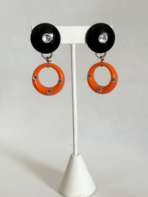 Jeff Lieb Multi Colored Clip Earrings