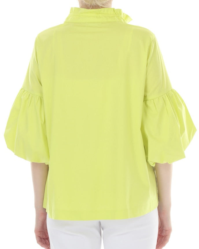 Terra Wire Collar Flower Blouse