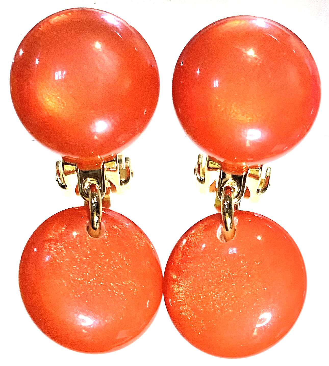 FB Clip M&M's Orange Earrings