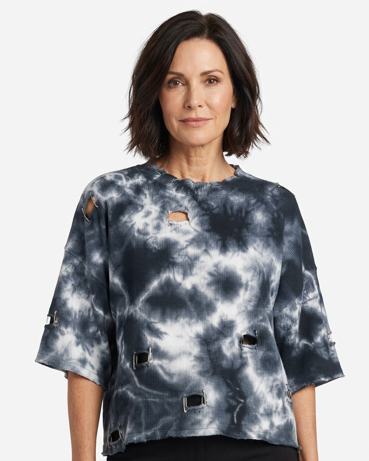 Pullover on a professionally styled mature model