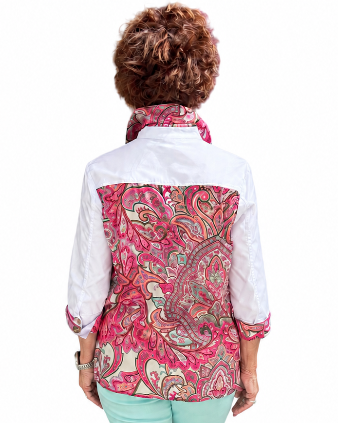 Ravel Blouse with Design on Sleeves/Back