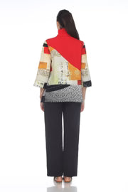 3504 MOONLIGHT Wire Collar Jacket Red w/print