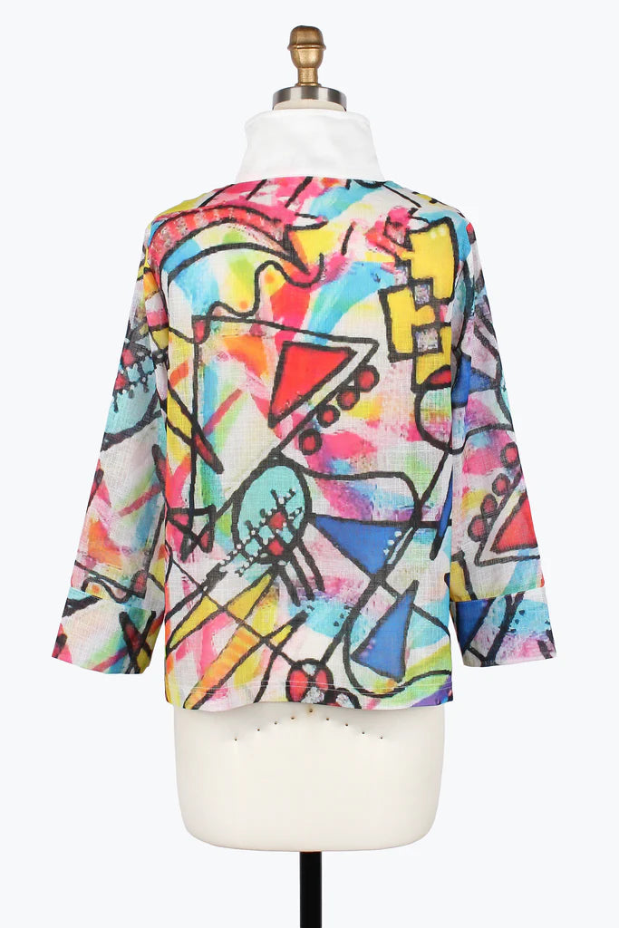 Damee Watercolor Straight Sleeve Jacket