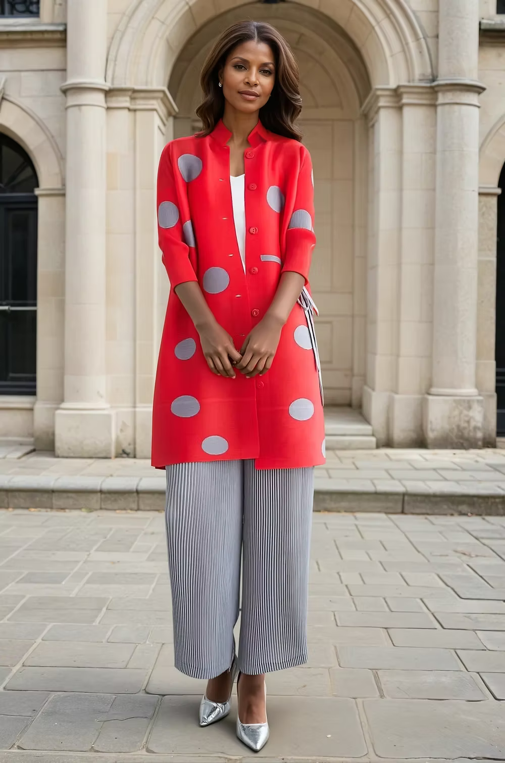 Long Polka Dot Jacket/Duster