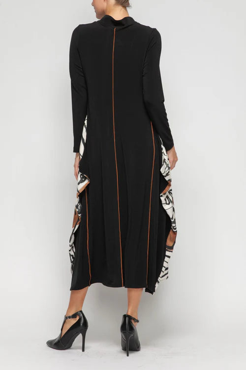 Statement Animal Print Long Sleeve Dress