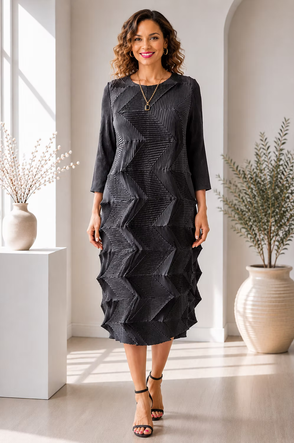 Vanite Crinkle Dress