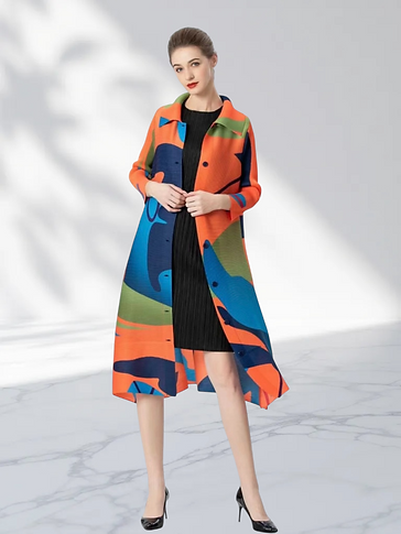 Vanite Orange Multi Jacket/Dress