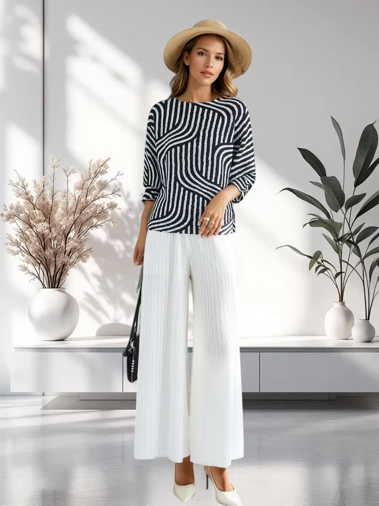 Vanite Interwoven Stretch Top