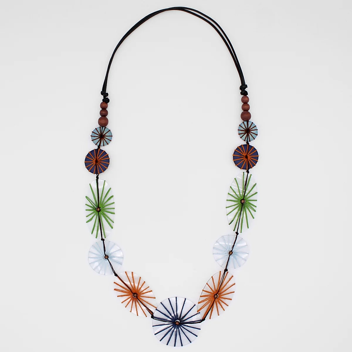 BP24N41 Sylca Multicolor Eleanor Weave Necklace