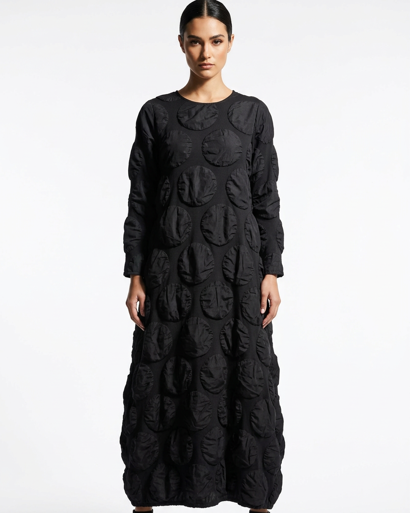 Heydari Black Long Dress w/sleeves