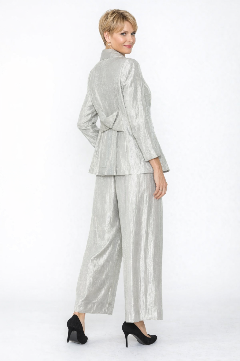 IC Shawl Collar Back Twist Band Jacket