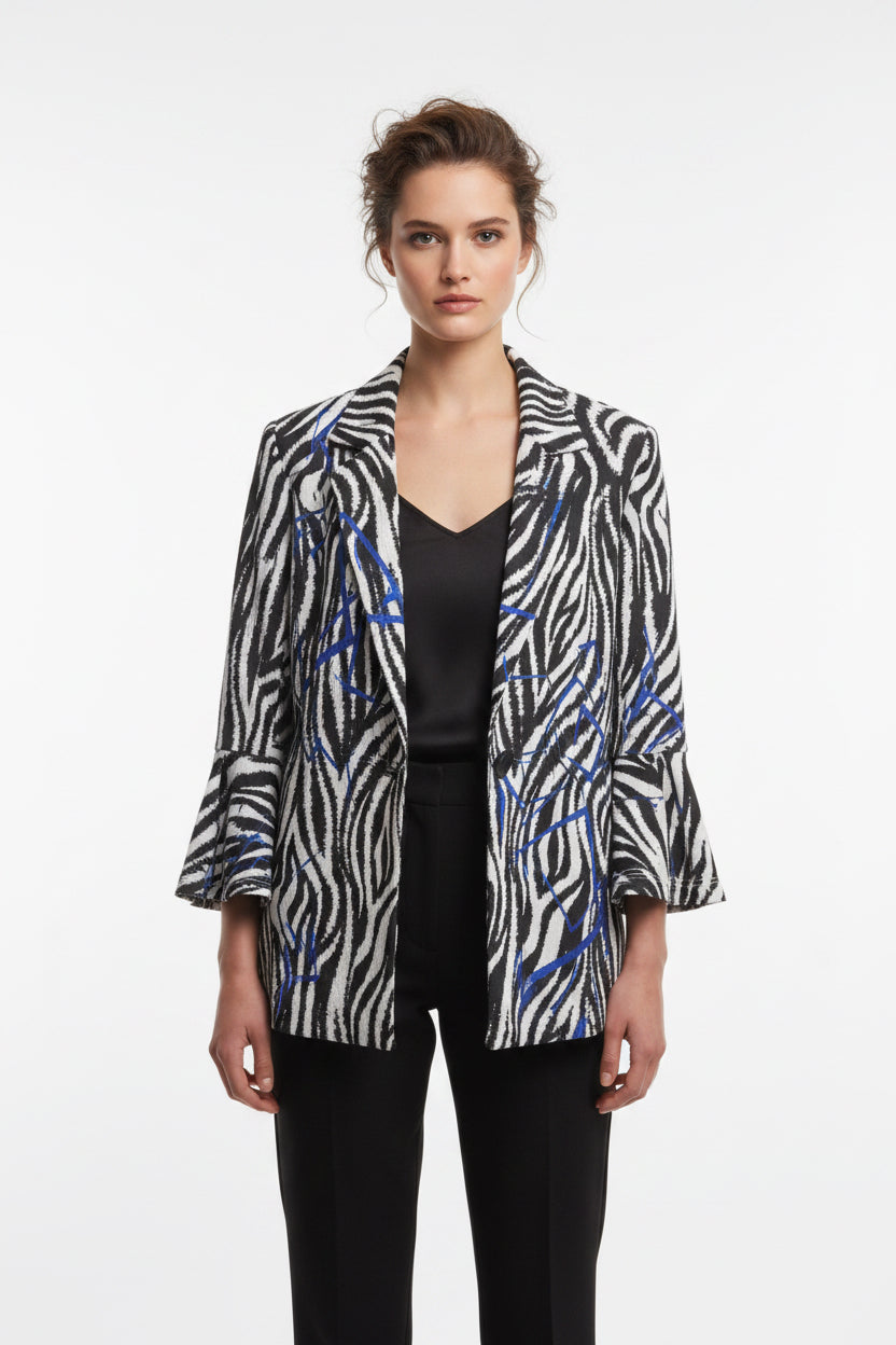 Damee Zebra Button Patch Jacket