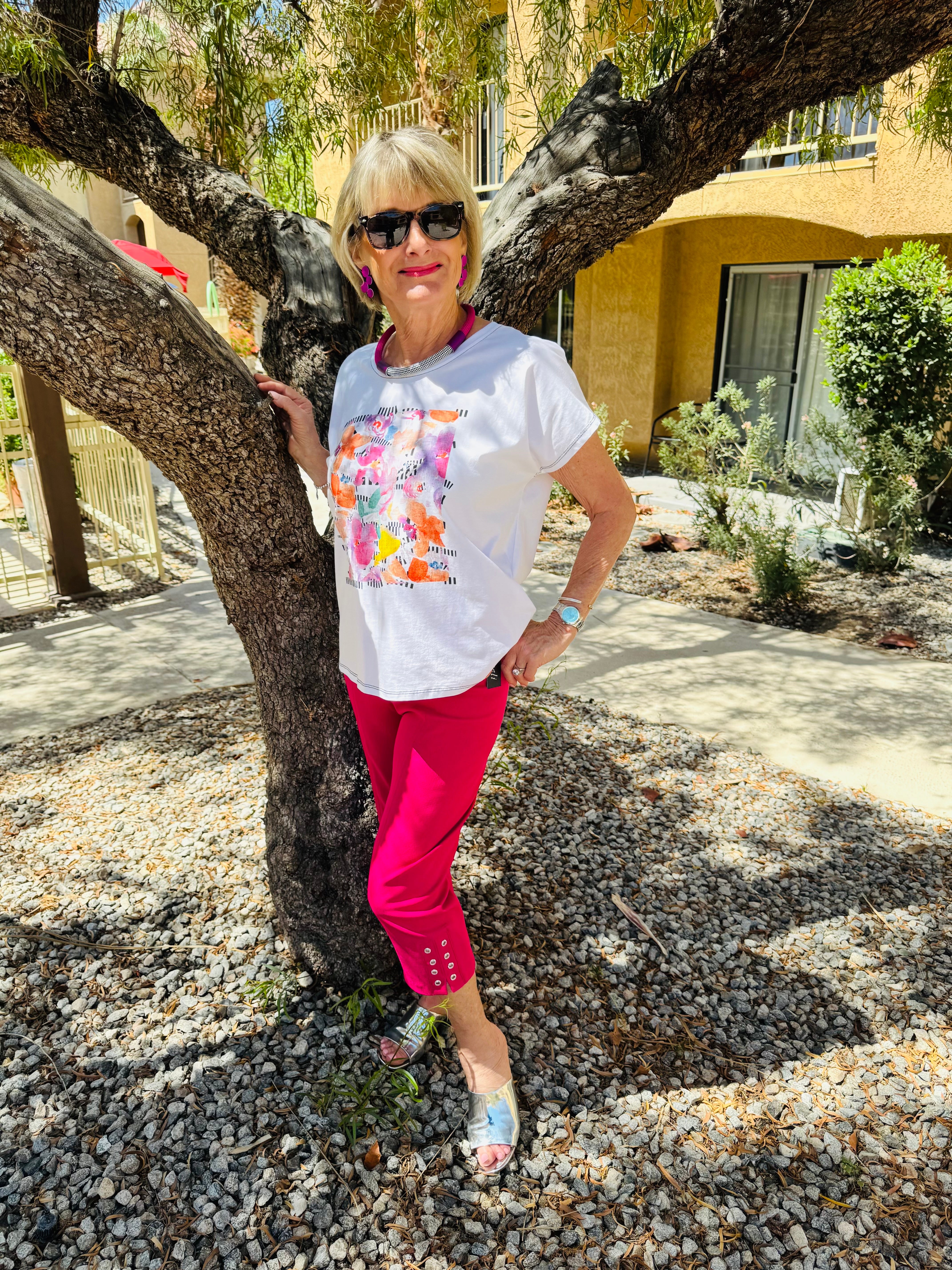 Roy Klaveli Side Crystal Capri Pant