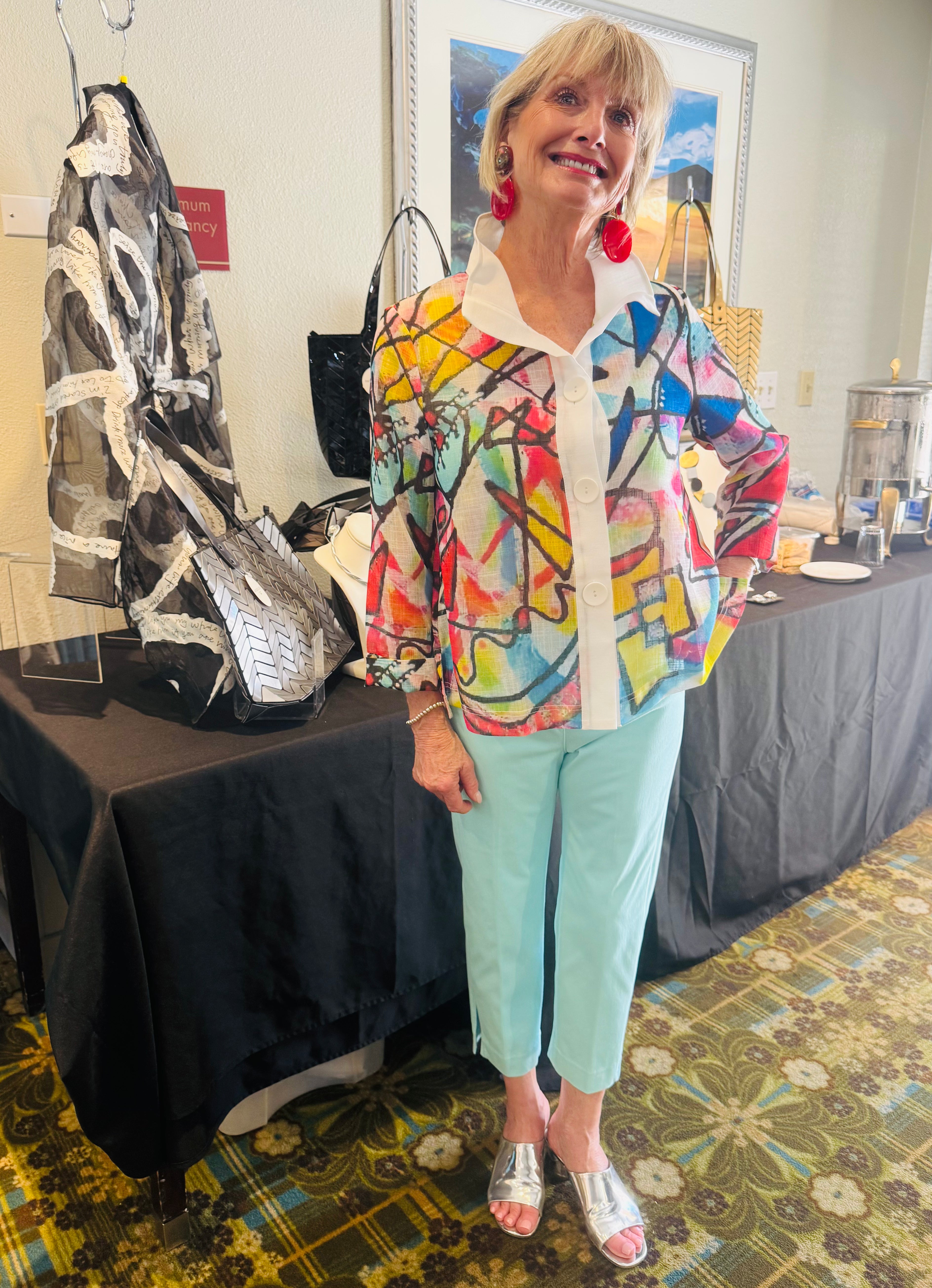 Damee Watercolor Straight Sleeve Jacket