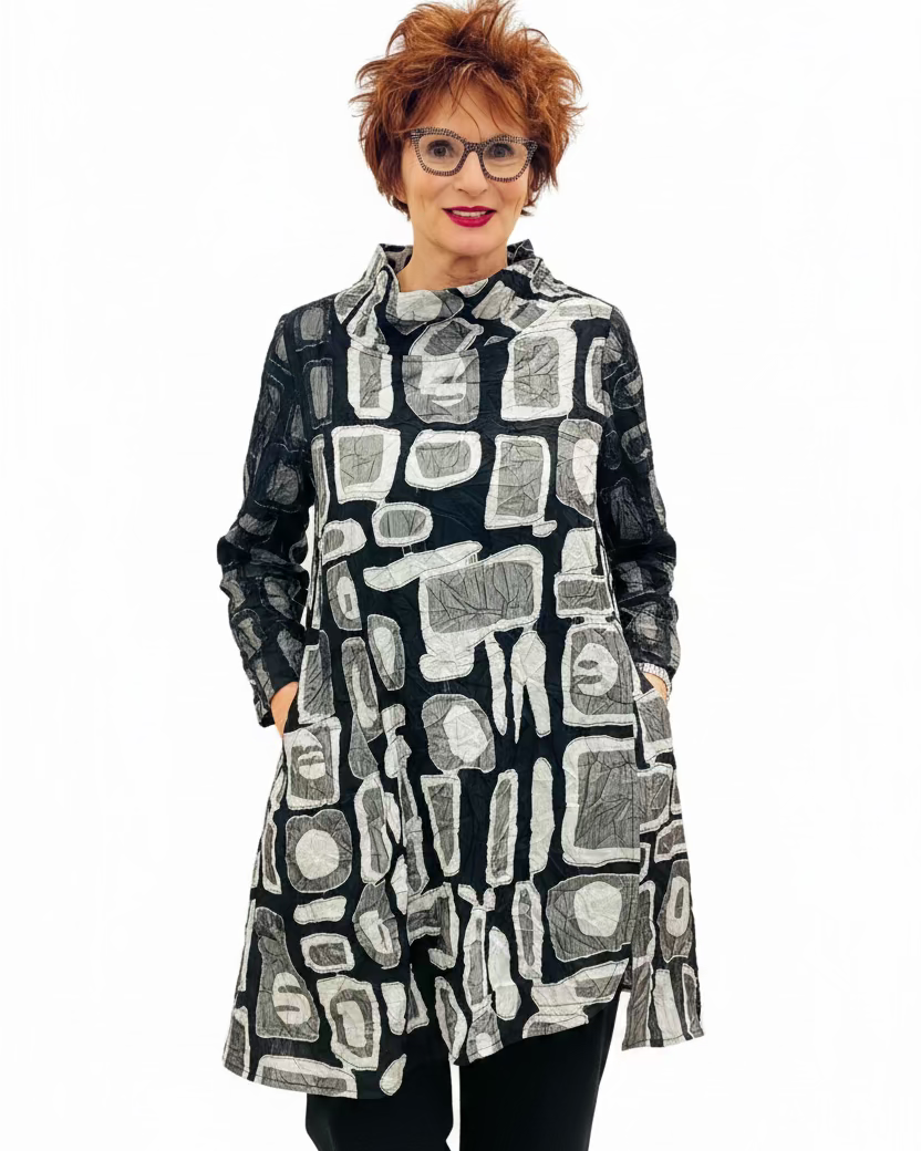 Moonlight Funnel Neck Pullover Tunic
