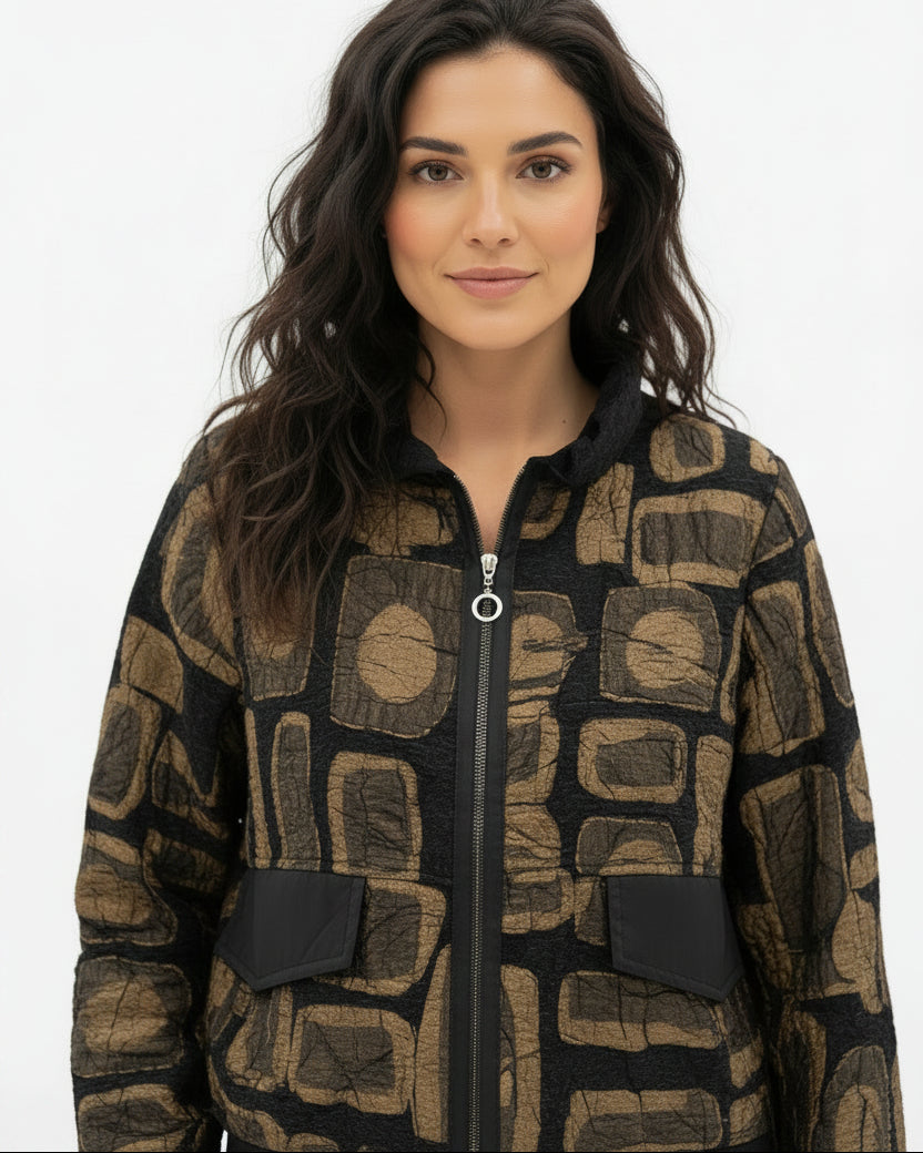 Moonlight Crop Jacket w/High Collar