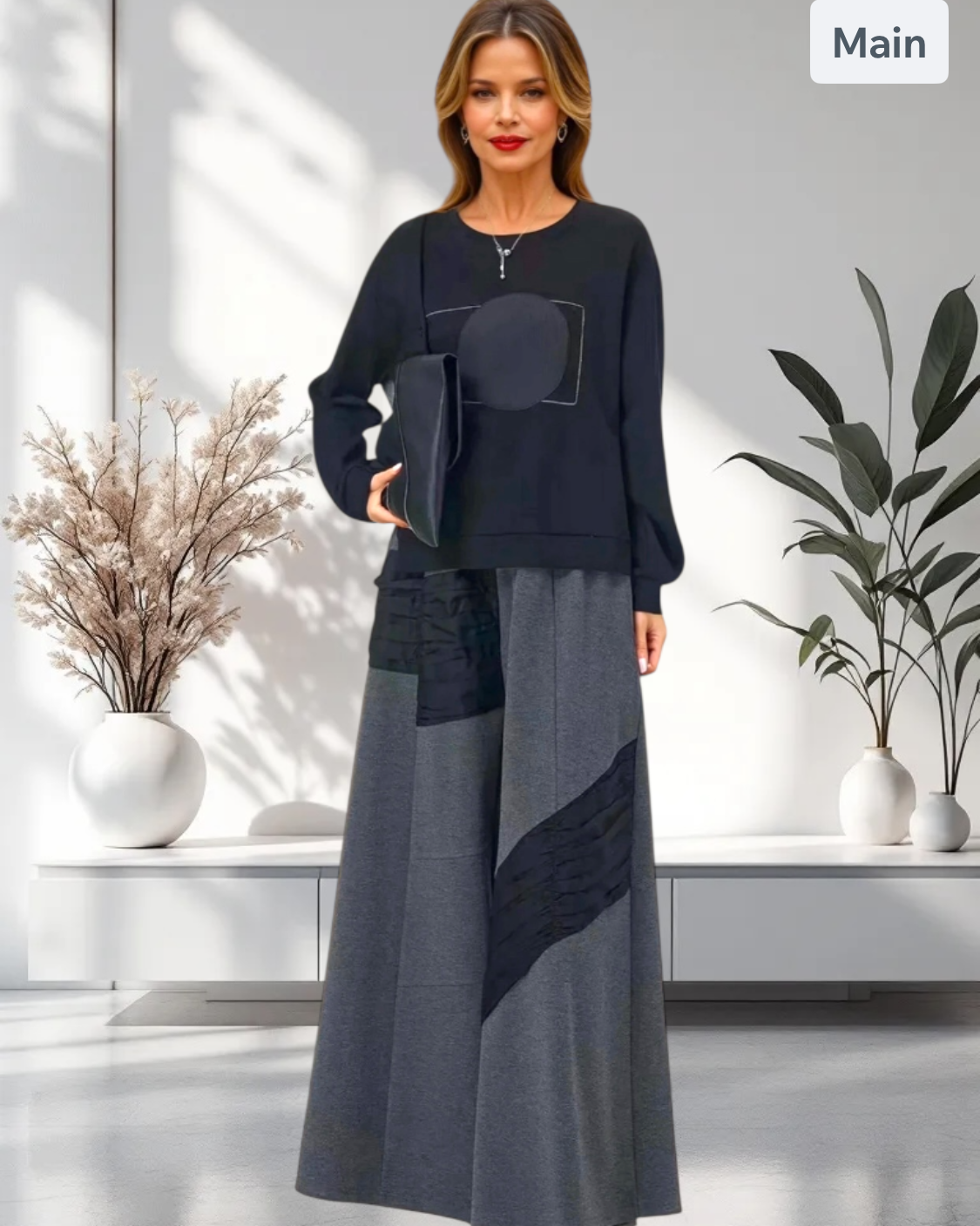Vanite Black Patch Top