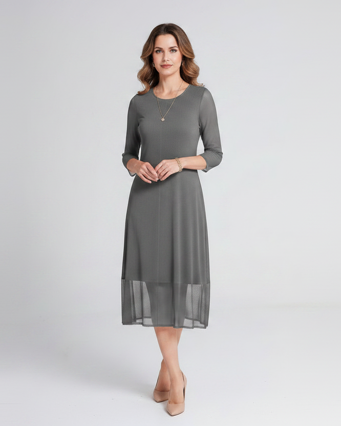 Vanite Long Sleeve Fitted Dress