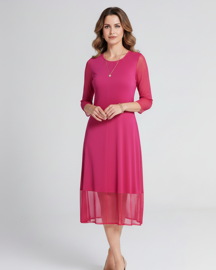 Vanite Long Sleeve Fitted Dress