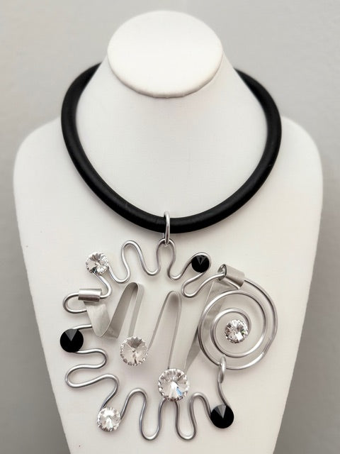 22459S JEFF LEIB SINGLE RUBBER LARGE NECKLACE