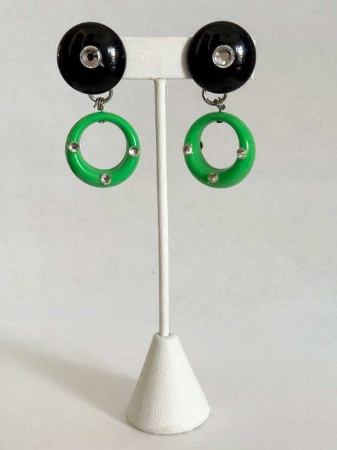 23349 JEFF LEIB MULTI COL CLIP ON EARRINGS