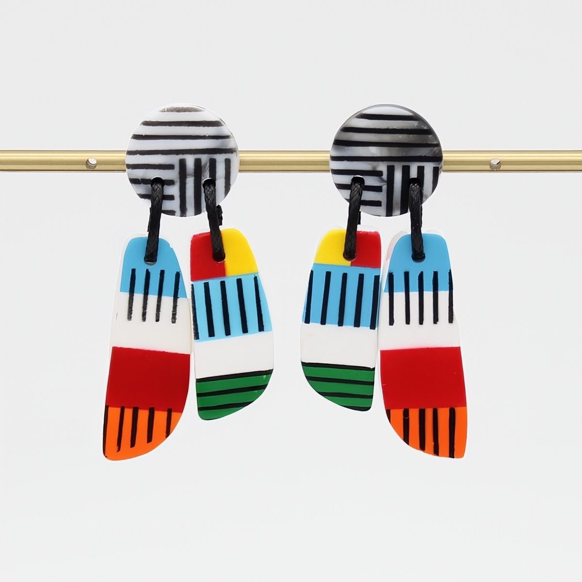 Sylca Vivid Hues Geometric Earring