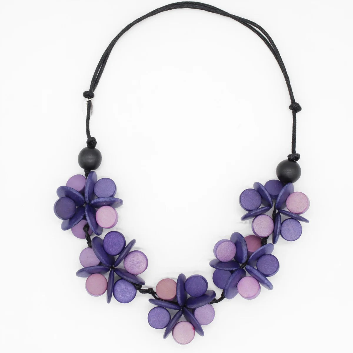 PURPLE MAUVE CLUSTER NECKLACE
