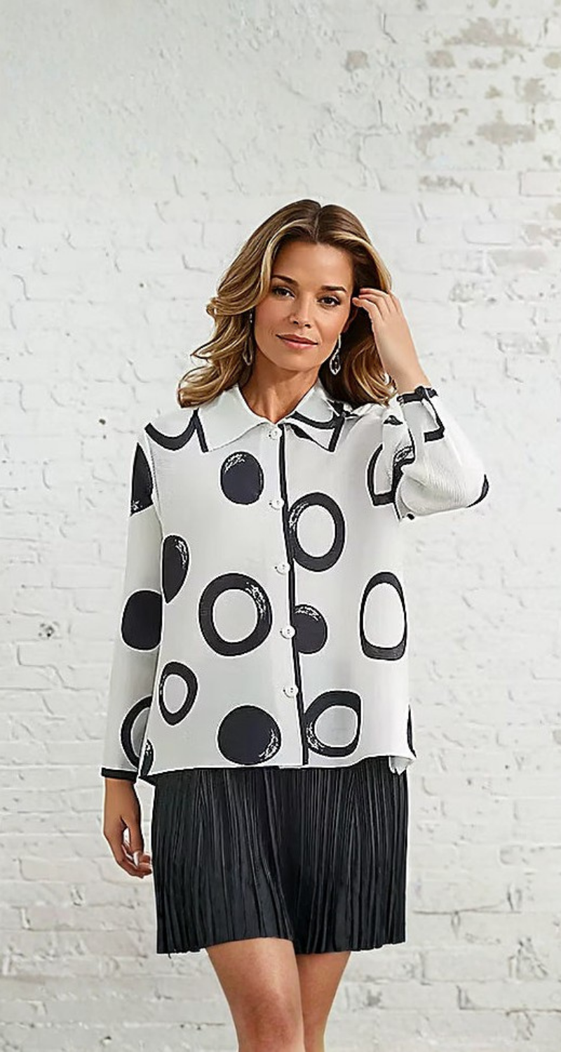 Vanite Short Jacket with Circles