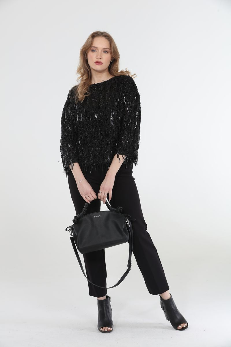 Terra Beaded Black Top