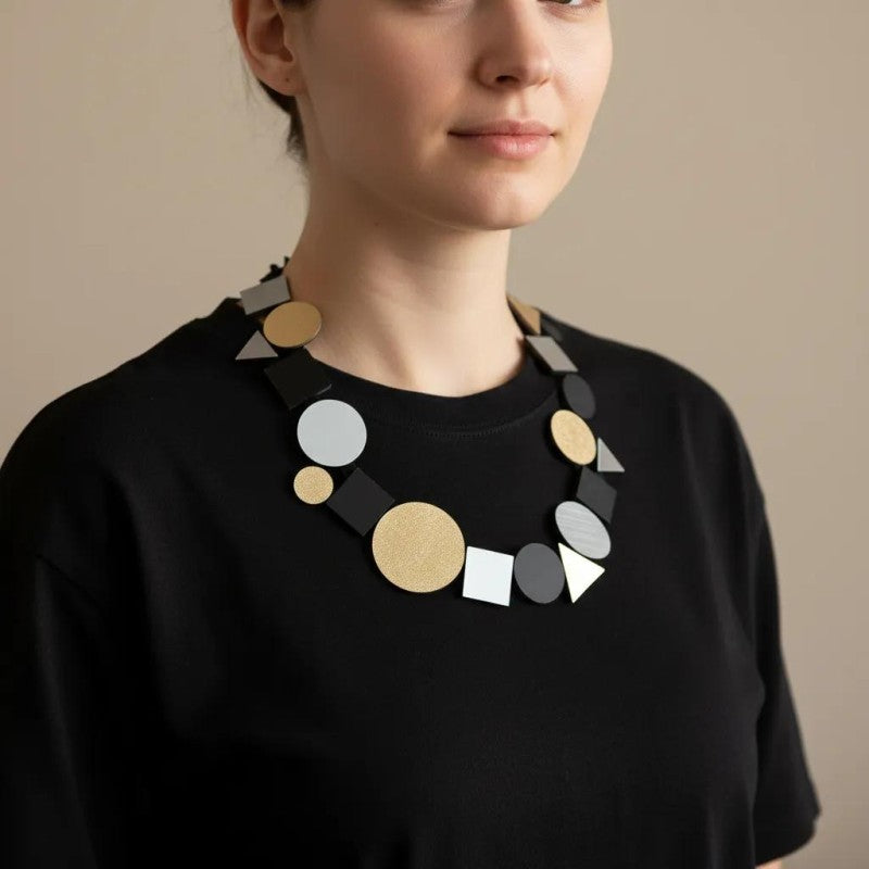 Bauhaus Large Geometric Necklace