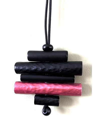 MK Adjustable Pendant with Five Stacked Aluminum Tubes