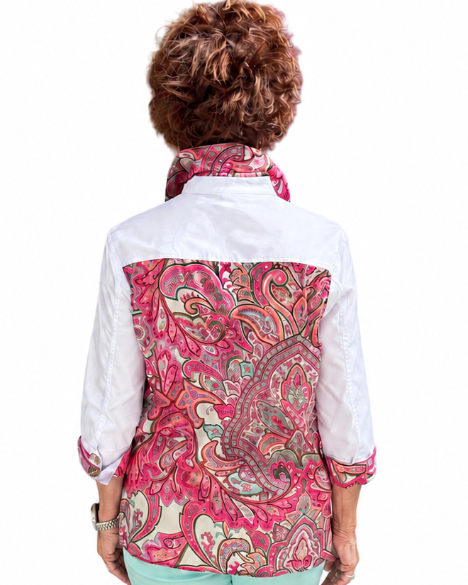 Ravel Blouse with paisley design on Sleeves/Back